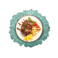 24*12.6in Round Charger Plates Plastic Reef Plate Banquet Dinner Tableware Deco